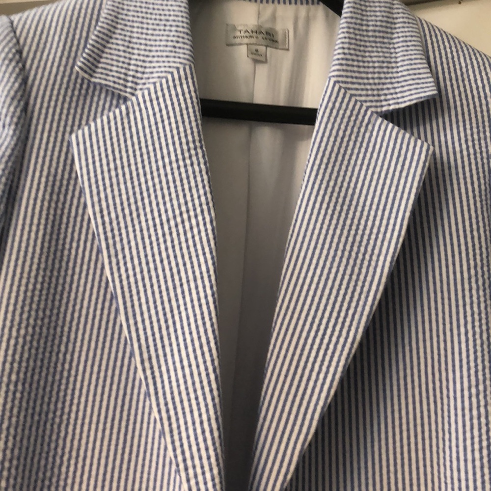 NWT Tahari ASL Seersucker  Pocket Jacket NEW - Picture 6 of 6